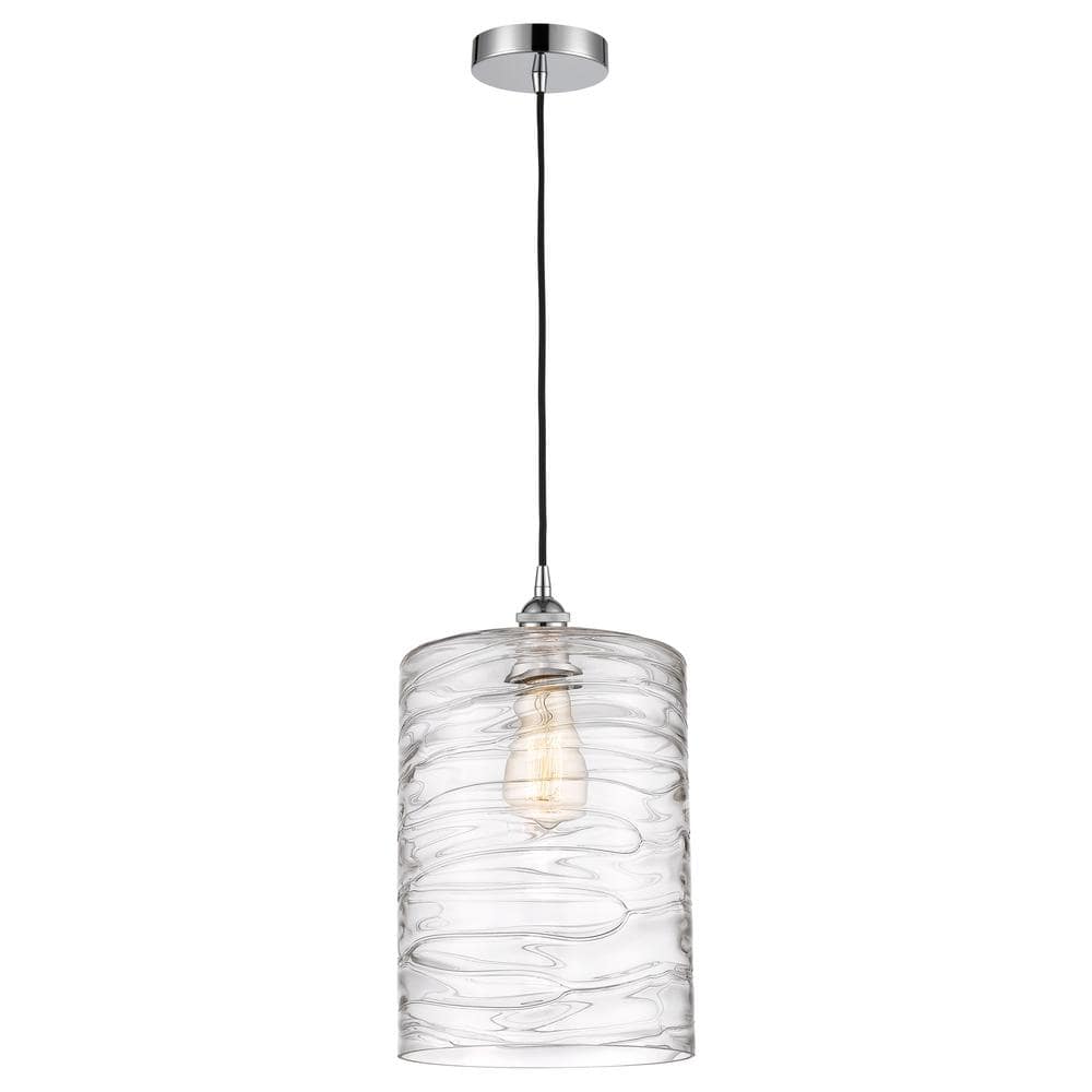 Cobbleskill 60-Watt 1-Light Polished Chrome Standard Mini Pendant Light with Clear Glass Shade, No Bulbs Included price history on PriceWatchPro