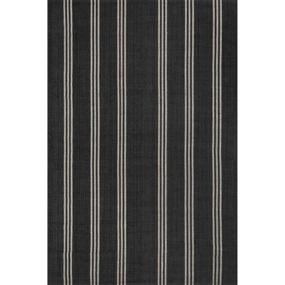 Hawthorn Striped Wool Charcoal 8 ft. x 10 ft. Indoor/Outdoor Patio Area Rug price history on PriceWatchPro