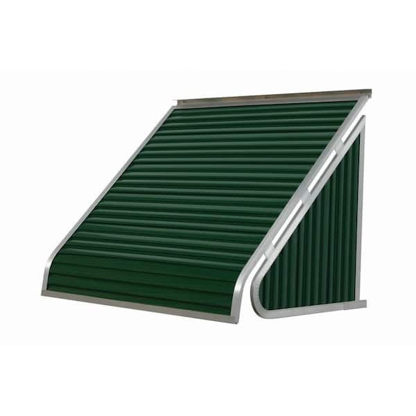 NuImage Awnings 7 ft. 3500 Series Aluminum Window Fixed Awning (28 in. H x 24 in. D) in Hunter Green