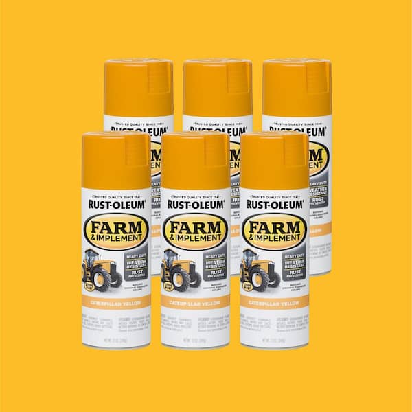 12 oz. Farm & Implement Caterpillar Yellow Gloss Enamel Spray Paint (6-Pack)
