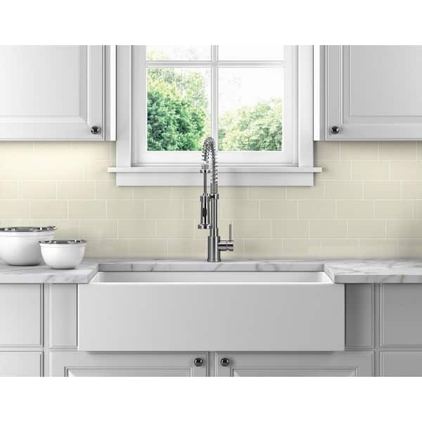 Restore Ivory 3 in. x 6 in. Matte Ceramic Tile Sample