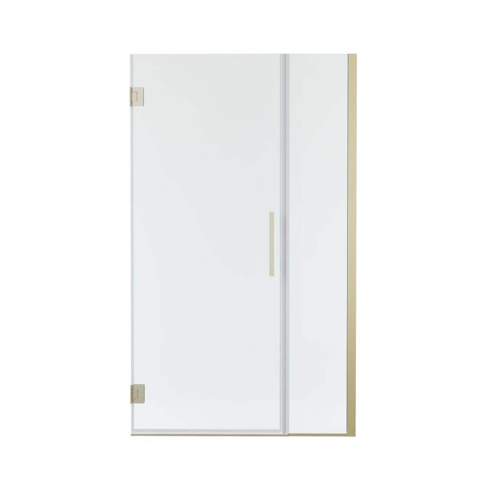 48-49 in. W x 72 in. H Pivot Doubled Hinged Frameless Shower Door in Brushed Gold w/ SGCC ANSI 3/8 in. (10mm)Clear Glass price history on PriceWatchPro