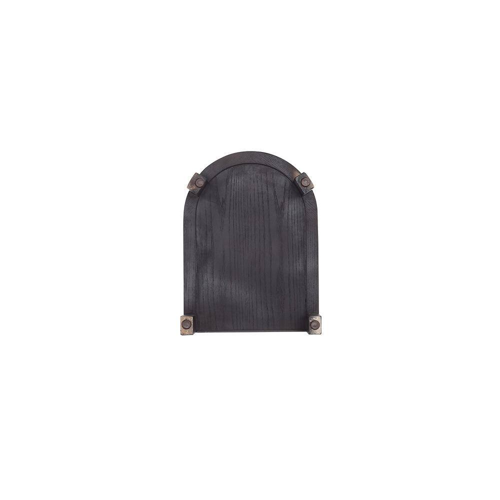Tahitian Resort-Inspired Black and Natural Cane Ash Wood End Table