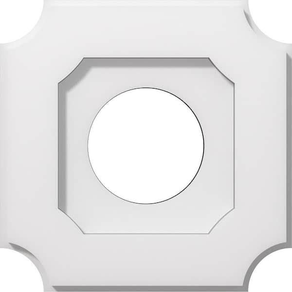 Ekena Millwork 1 in. P X 6 in. C X 10 in. OD X 4 in. ID Locke Architectural Grade PVC Contemporary Ceiling Medallion