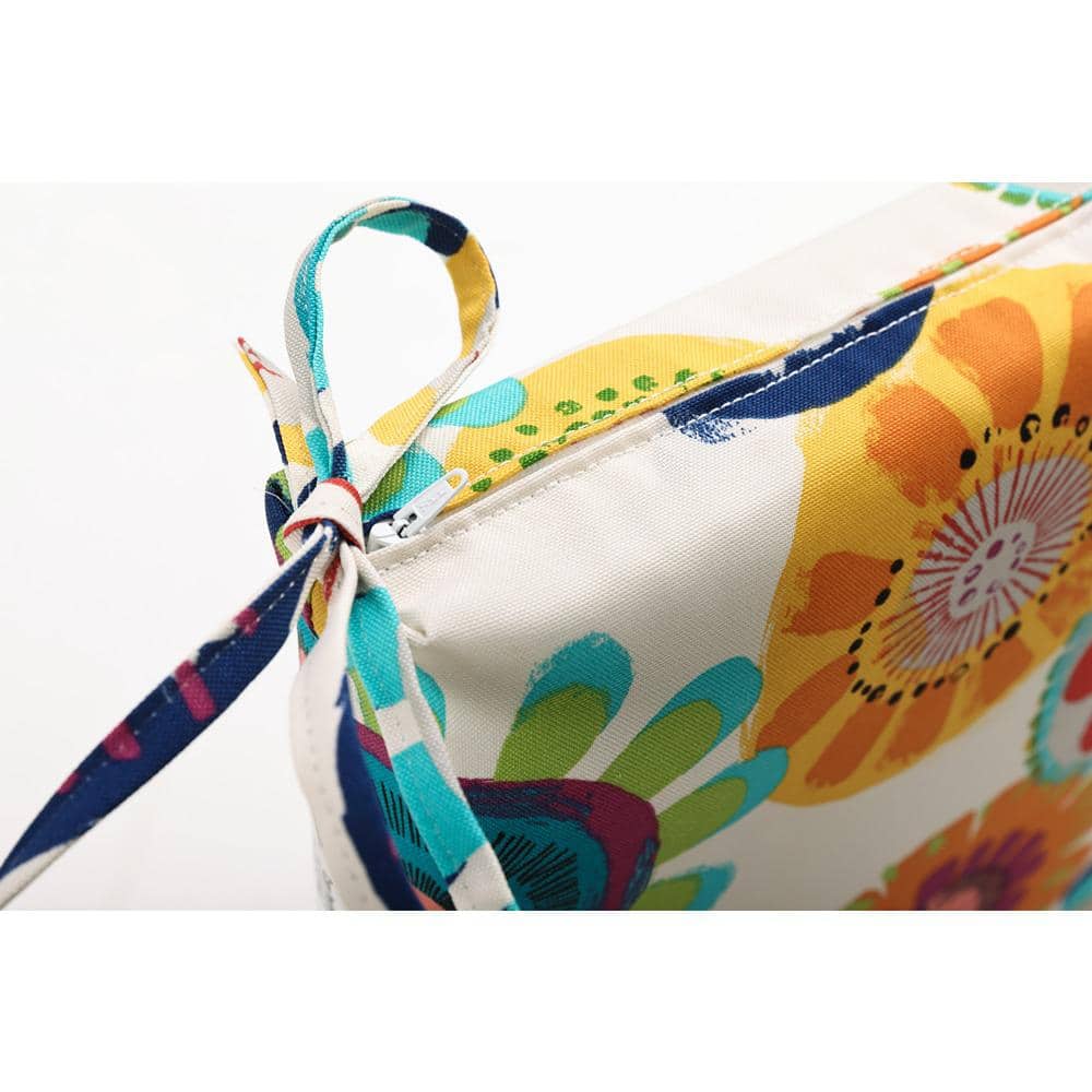 Bloomfield Multicolor Floral Outdoor Chair Cushions, Set of 2