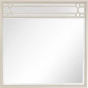 36 in. W x 36 in. H Metal Beige Decorative Mirror