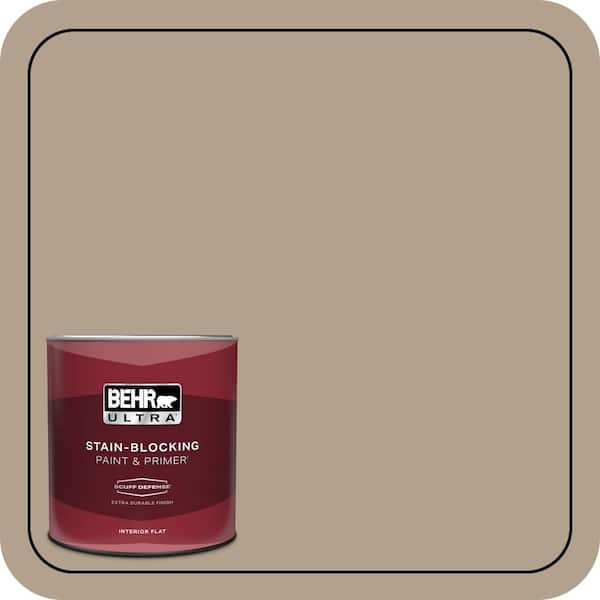 BEHR ULTRA 1 qt. #PWL-85 Stepping Stones Extra Durable Flat Interior Paint & Primer
