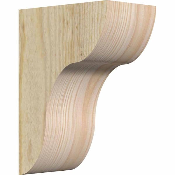 Ekena Millwork 6 in. x 10 in. x 14 in. Douglas Fir Carmel Rough Sawn Corbel
