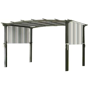 Universal Replacement Canopy Top Cover in Stripe Stone for Metal Pergola Frame