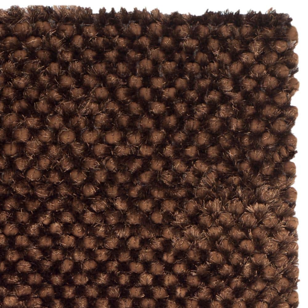 Saint Tropez Shag STS641 Hand Woven Area Rug - Chocolate - 5'x8' - Safavieh.