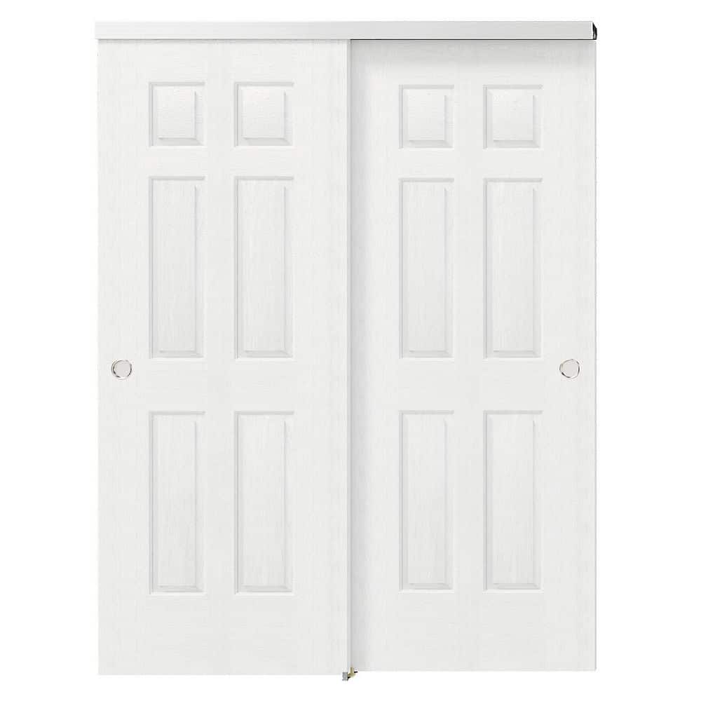 TENONER 64in x 80in White Primed, Hollow Core Composite Double 6