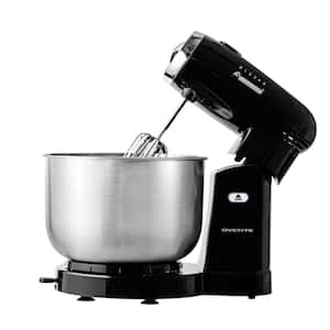 Electric Stand Mixer 3.5 qt., 5 Speed Control, 250-Watt with 2 Blender Attachment Egg Beater Whisk and Dough Hook Black