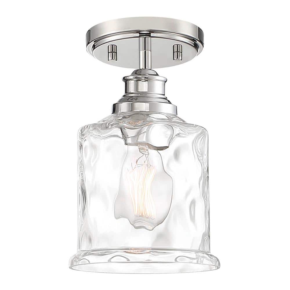 Drake Polished Nickel 10" Mini Pendant Light for Indoor/Outdoor