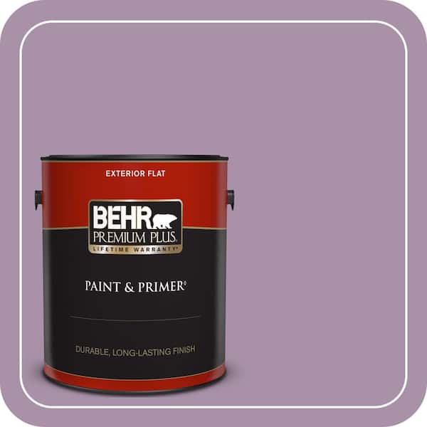 BEHR PREMIUM PLUS 1 gal. #670D-5 Garden Flower Flat Exterior Paint & Primer