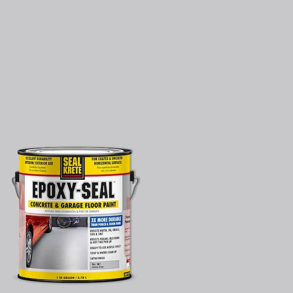 Seal-Krete Epoxy Seal 1 gal. Low VOC Armor Gray Concrete and Garage ...