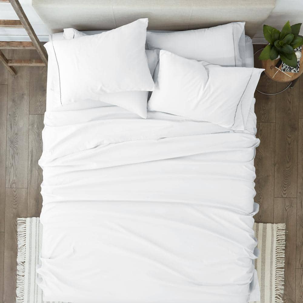 Ultra Soft White Full 6-Piece Microfiber Bed Sheet Set