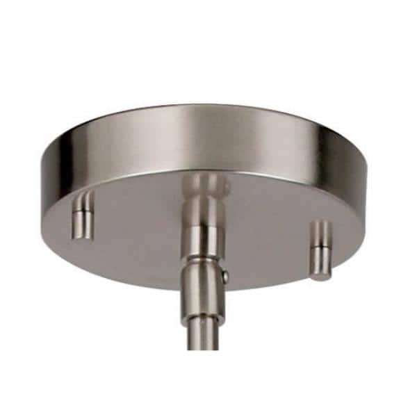 Brushed Nickel 6-Light Candle Chandelier with Adjustable Height