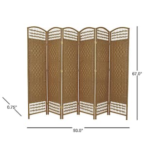 5.5 ft. Natural 6-Panel Room Divider