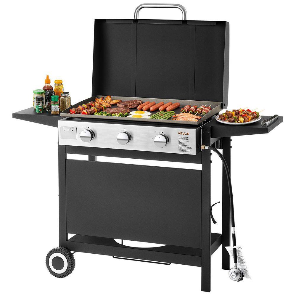 Gas Griddle, 3-Burner Flat Top Grill, Propane Griddle w/ Wheels/Lid, 3 x 11000BTU Outdoor, Pulse Ignition, Removable Top price history on PriceWatchPro