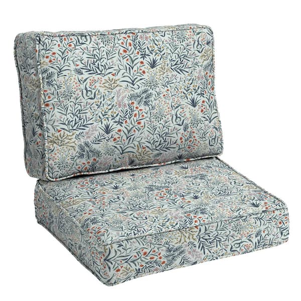 ARDEN SELECTIONS 24 in. x 24 in. Modern Outdoor Deep Seating Cushion Set in Pistachio Botanical