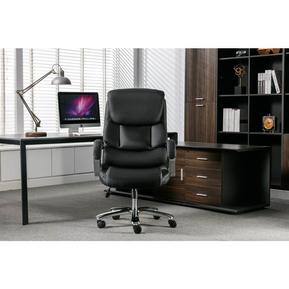 VECELO Home Office Desk Chair with Backrest for Garage Shop Workbench