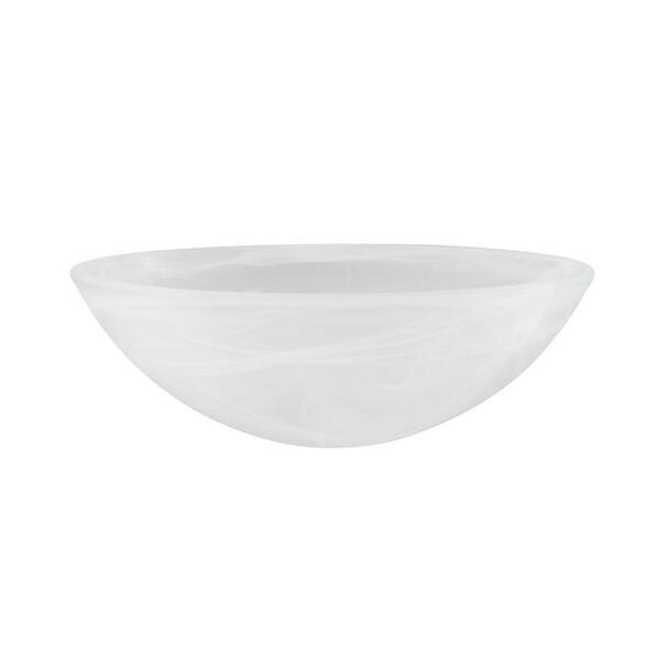 3-1/2 in. H x 9-7/8 in. Dia/Alabaster Glass Shade For Torchiere Lamp ...