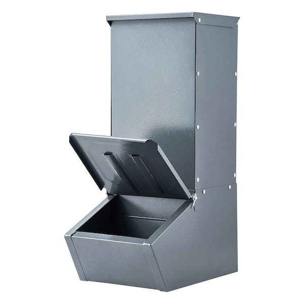 VEVOR Hog Feeder, 2.2 Bushel Capacity Single Door Pig Feeder, Heavy Duty Steel Piglets Feeder Multipurpose Trough Creep Feeder