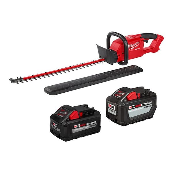 Milwaukee M18 FUEL 18V Lithium-Ion Brushless Cordless Hedge Trimmer with 12 Ah and 8 Ah Batteries