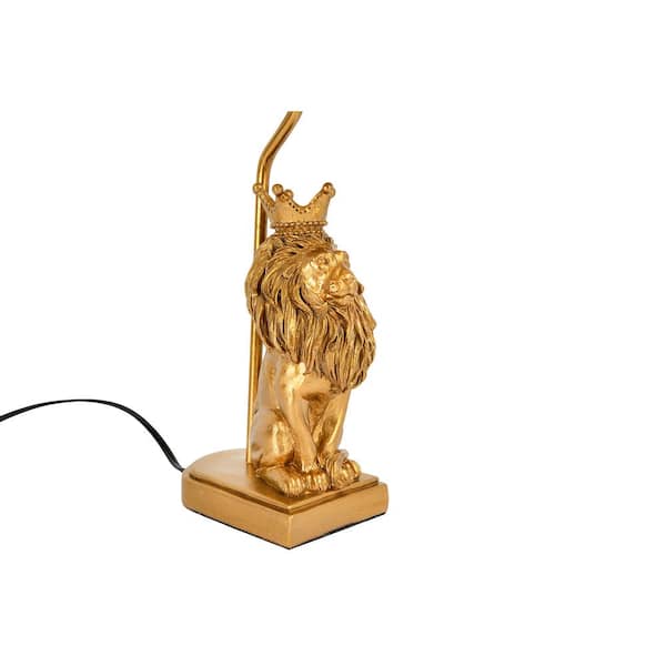 gold lion lamp