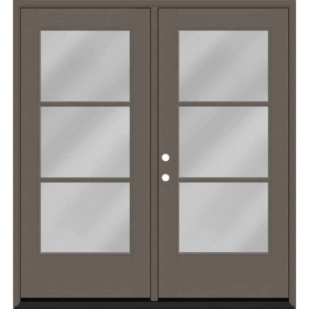 "Legacy 72 in. x 80 in. Icon 3L Modern Clear Glass Kindling RHIS Painted Fiberglass Retro Patio Door w/4""Jamb" price history on PriceWatchPro