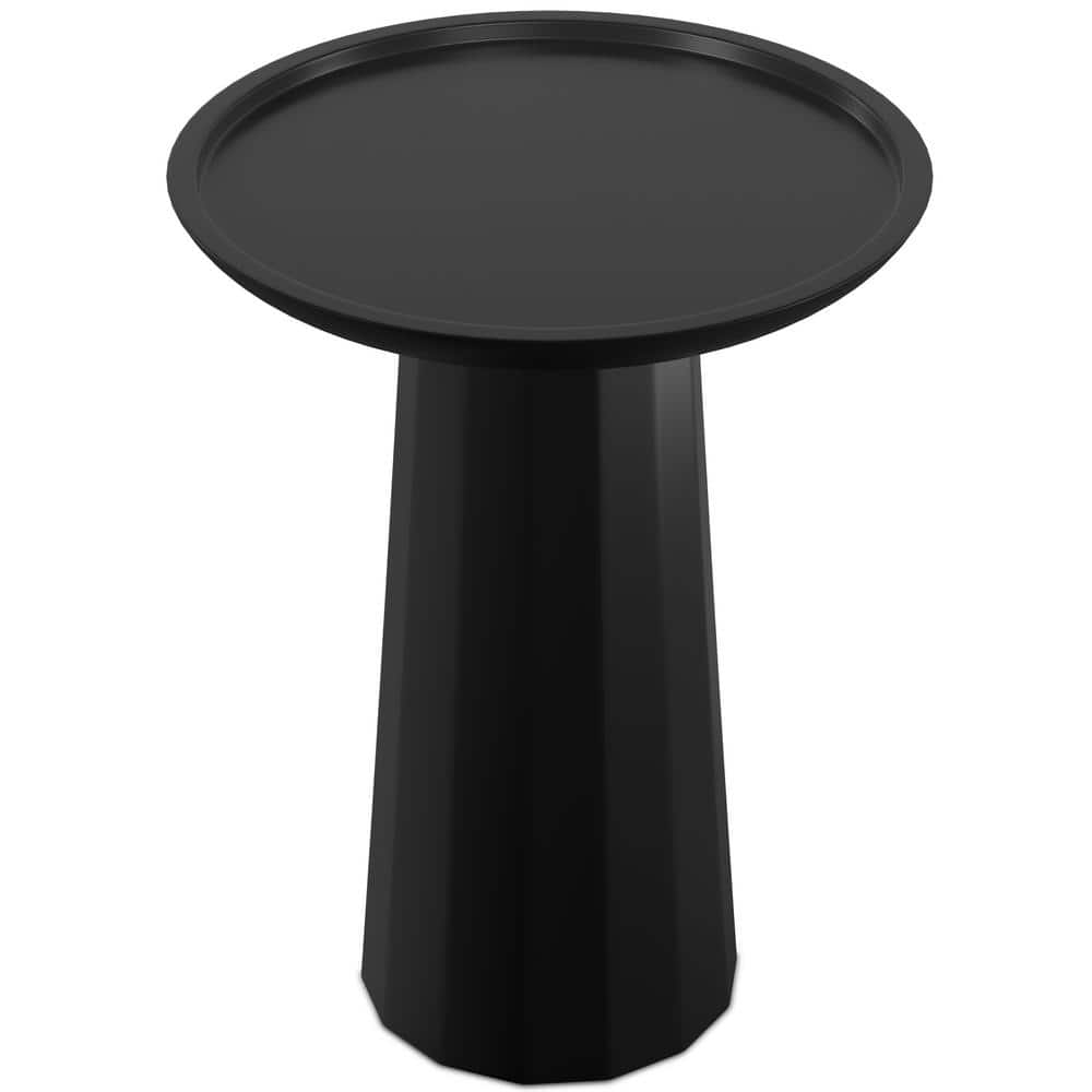 Robbie Solid Mango Wood 16 in. Wide Round Contemporary Rustic Accent Table in Walnut Brown, Fully Assembled