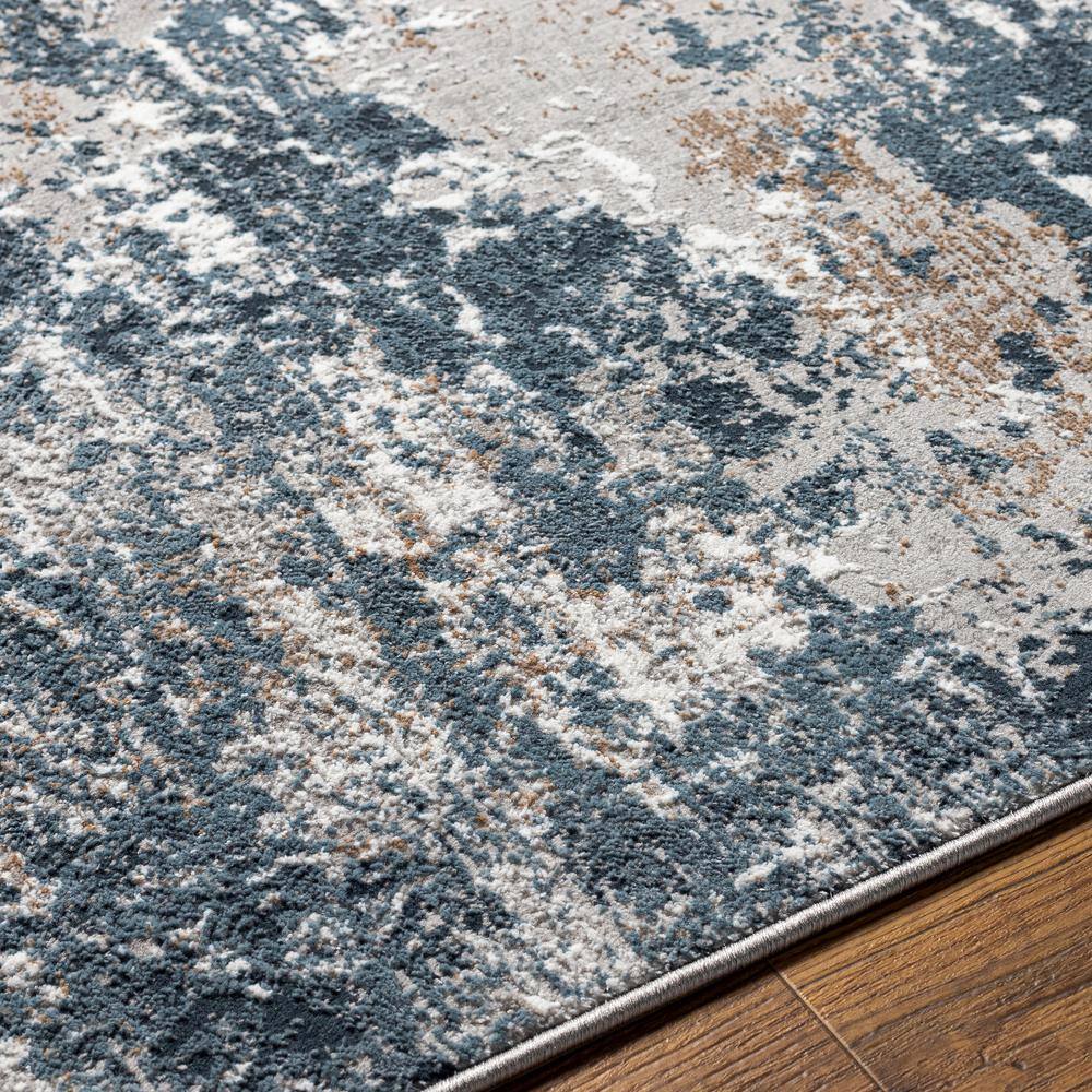 Contemporary Allegro Abstract Gray 5'3" x 7' Synthetic Rug