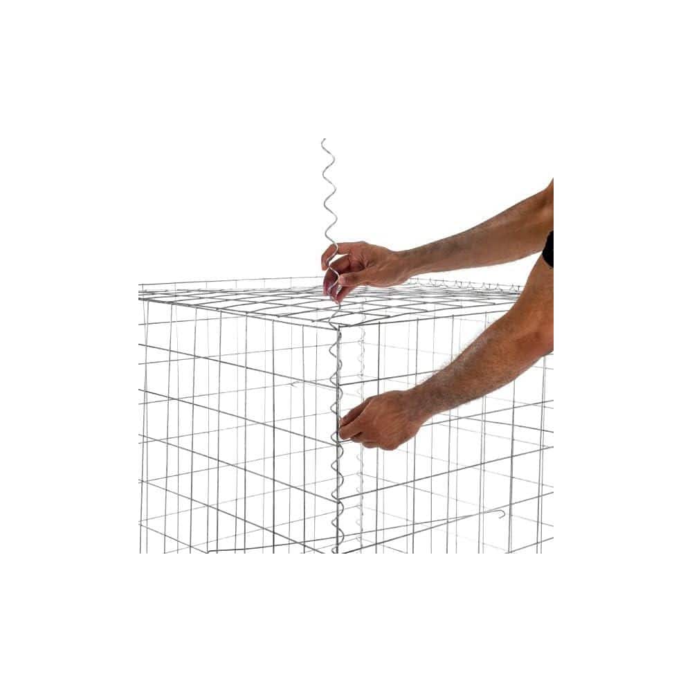 Heavy-Duty Galvanized Steel Garden Gabion Basket Set