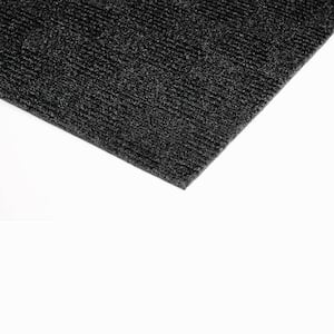 Cascade - Ice - Black Commercial/Residential 24 x 24 in. Peel and Stick Carpet Tile Square (60 sq. ft.)