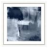 "Navy blue abstract I" Framed Archival Paper Wall Art (24 in. x 24 in. Full Size)