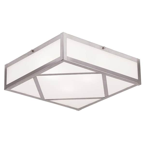 Livex Lighting Eunomia 4-Light Brushed Nickel Fluorescent Semi-Flush Mount