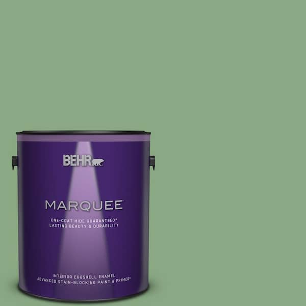 BEHR MARQUEE 1 gal. #M400-5 Baby Spinach One-Coat Hide Eggshell Enamel Interior Paint & Primer