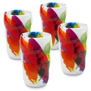 Konitz 4-Piece on Color Porcelain Double Walled Grip Mug Set