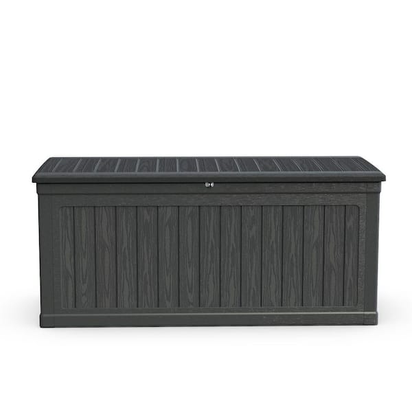Ama pear Gray 48 Gal. Weatherproof Lockable Resin Package Delivery