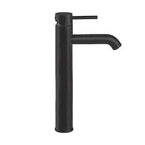 Ivy Single-Handle High-Arc Single-Hole Bathroom Faucet in Matte Black