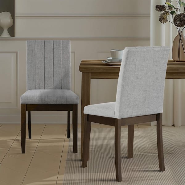 510 Design Everly Light Grey High Back Parsons Chair (Set of 2)
