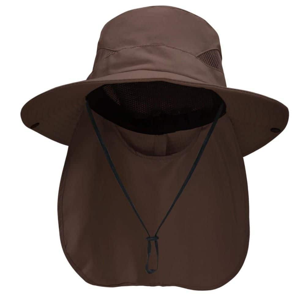 Wide Brim, Waterproof Bucket Sun Hat (1-Pack), UPF 50+ UV Protection Neck Flap Foldable Safari Fishing Hat, Brown price history on PriceWatchPro