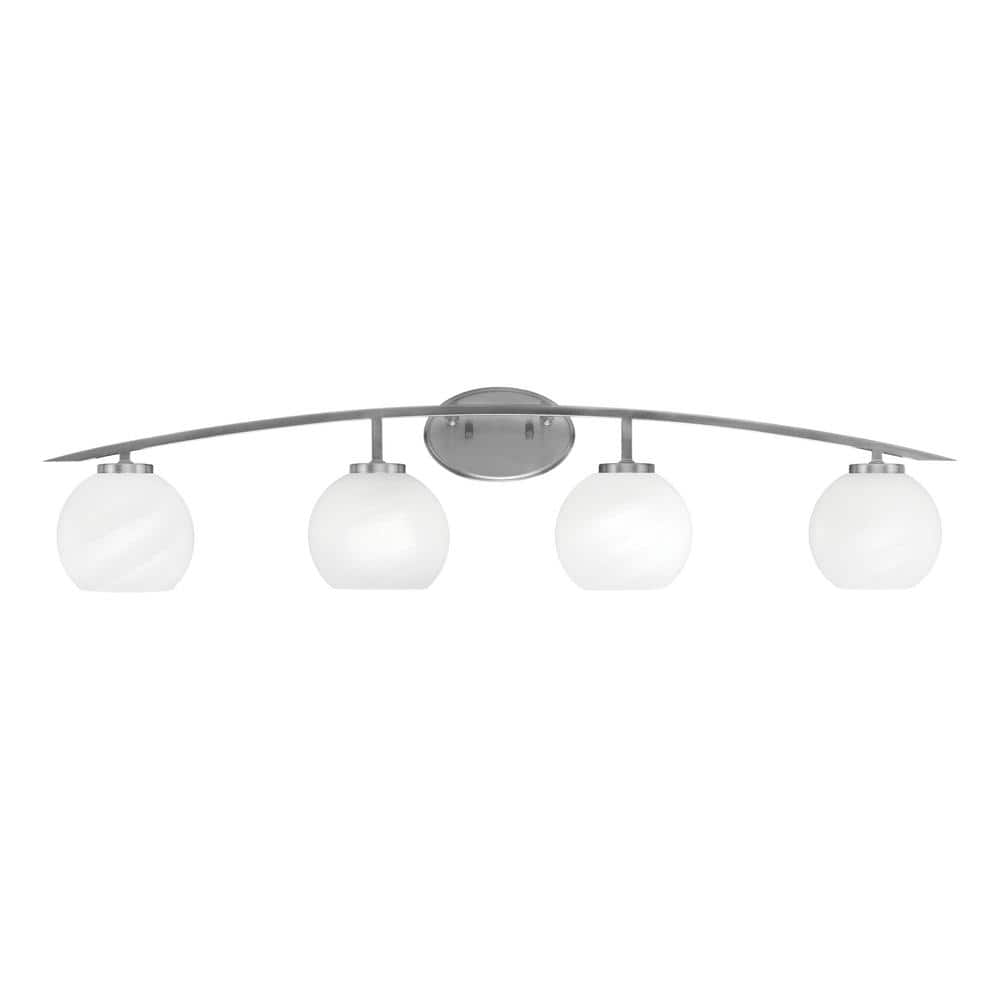 Siena 40 in. 4-Light Graphite Vanity-Light Graphite with 5.75 in. White Mar