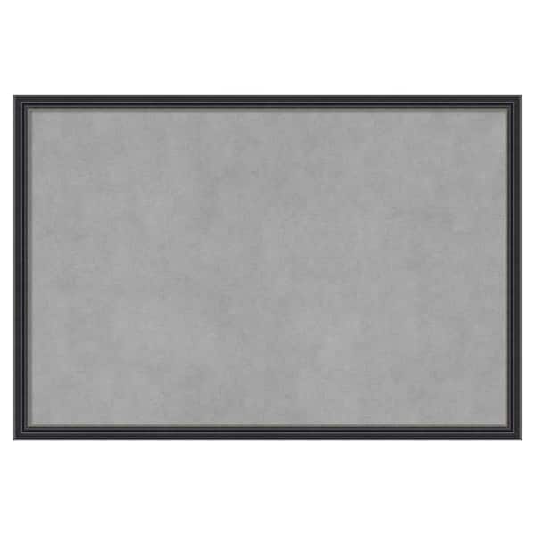 Amanti Art Stylish Black Narrow 25 in. x 17 in Framed Magnetic Board