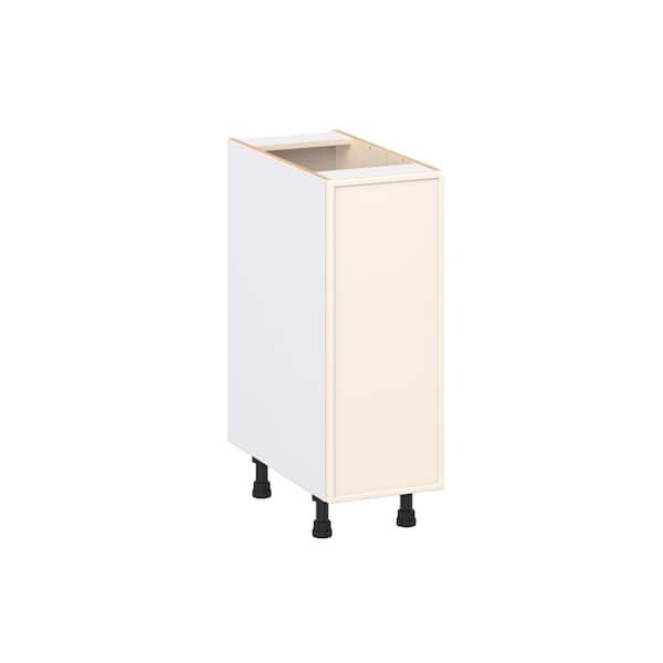 Fairview 12in.Wx24in.D x 34.5 in. H Assembled Slim Shaker Right Pullout Spice Rack Base Kitchen Cabinet in Washed Linen