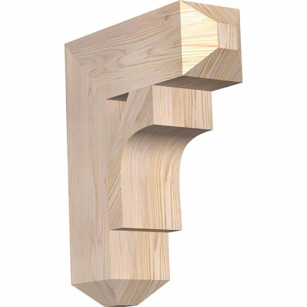 Ekena Millwork 5.5 in. x 22 in. x 18 in. Douglas Fir Westlake Craftsman Smooth Bracket
