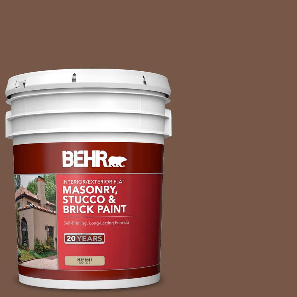 5 gal. #N250-7 Mission Brown Flat Interior/Exterior Masonry, Stucco and Bri