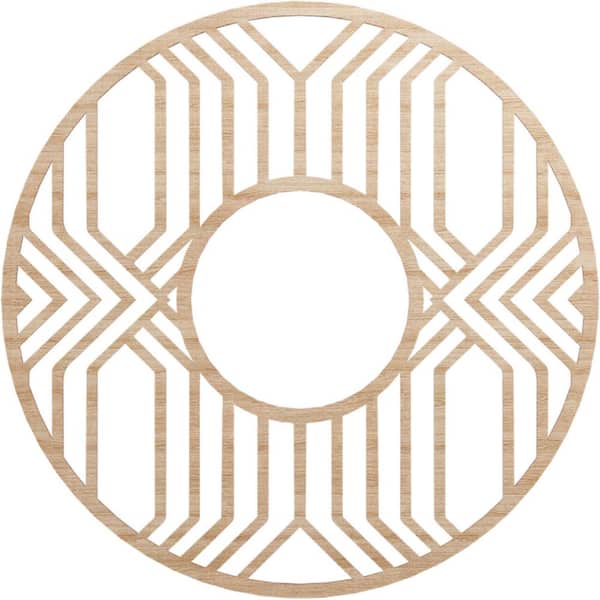 38 in. x 13.875 in. x 0.25 in. Wood Medallion
