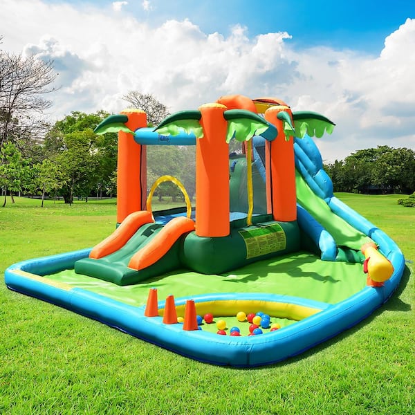Inflatable Bounce House Kids Water Park Fun Play Jumping Castle with 780-Watt Blower