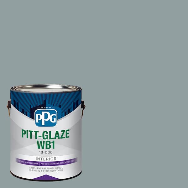 Pitt-Glaze 1 gal. PPG1036-4 After the Storm Semi-Gloss Interior Paint Waterborne 1-Part Epoxy
